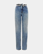 Womens Playback Flipped Overkast Straight Denim Jeans - Denim