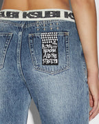 Womens Playback Flipped Overkast Straight Denim Jeans - Denim