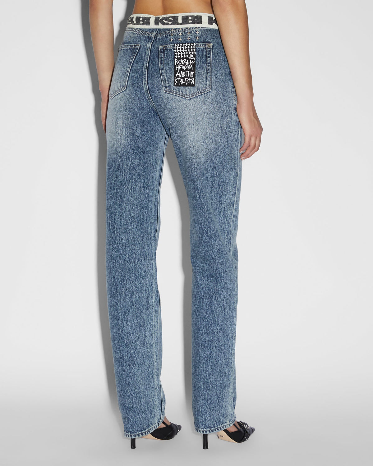 Womens Playback Flipped Overkast Straight Denim Jeans - Denim