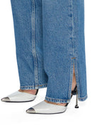 Womens Playback Splits Tru Vintage Straight Denim Jeans - Denim