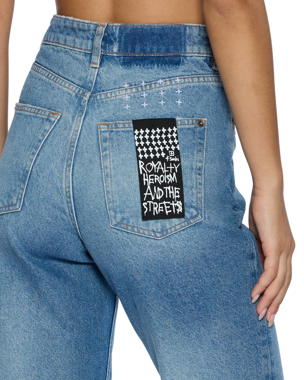 Womens Playback Splits Tru Vintage Straight Denim Jeans - Denim