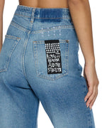 Womens Playback Splits Tru Vintage Straight Denim Jeans - Denim