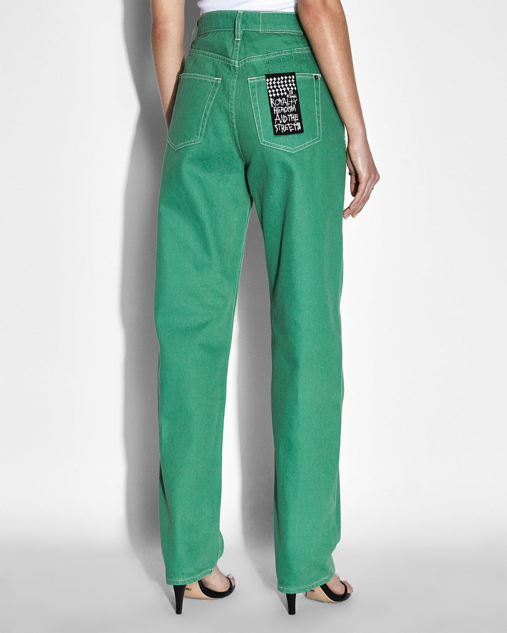 Womens Playback Jade Straight Denim Jeans - Green