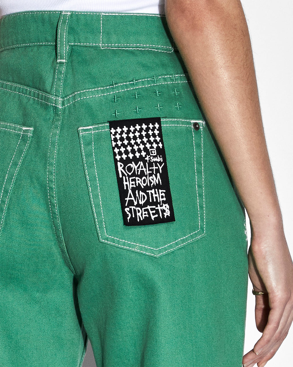 Womens Playback Jade Straight Denim Jeans - Green