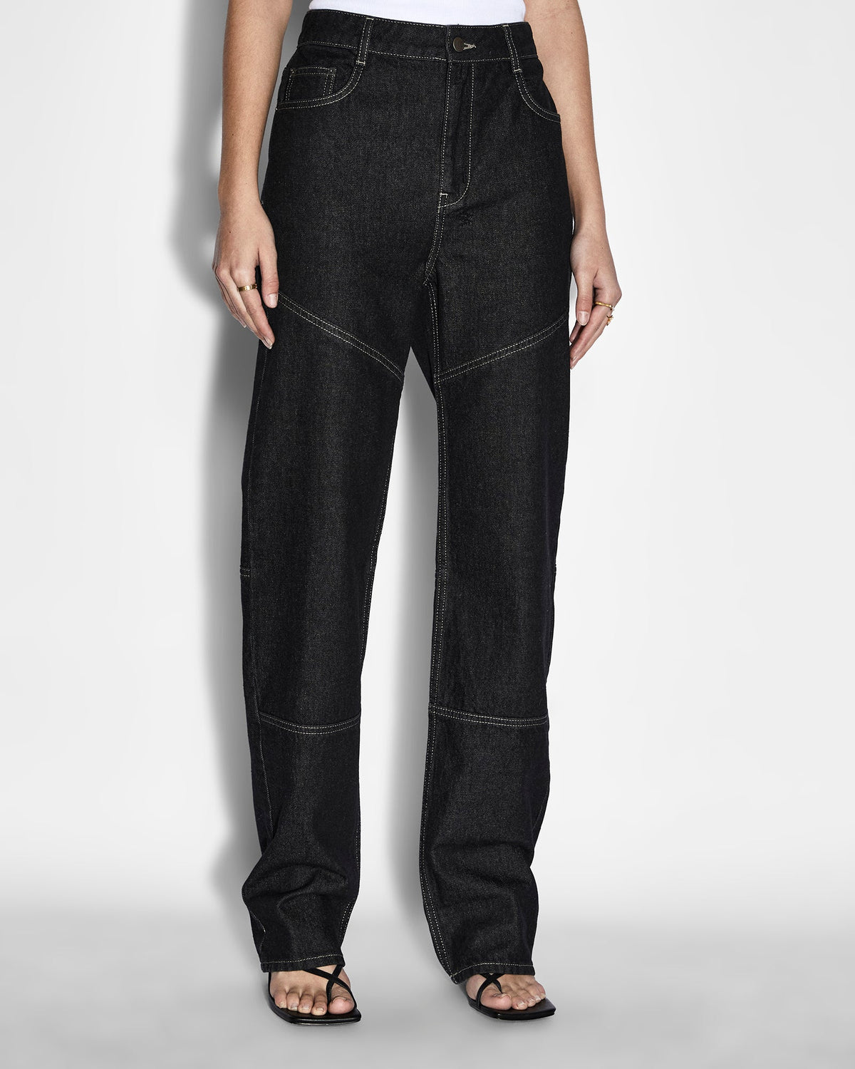 Womens Playback Midnight Straight Denim Jeans - Black
