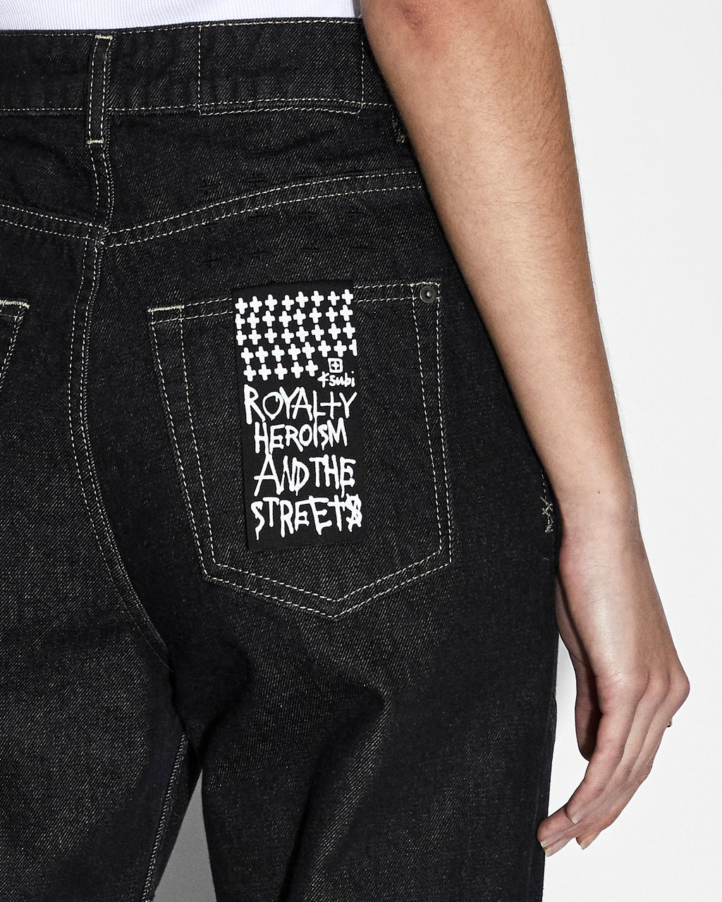 Womens Playback Midnight Straight Denim Jeans - Black