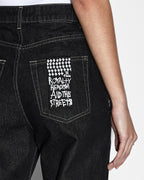 Womens Playback Midnight Straight Denim Jeans - Black