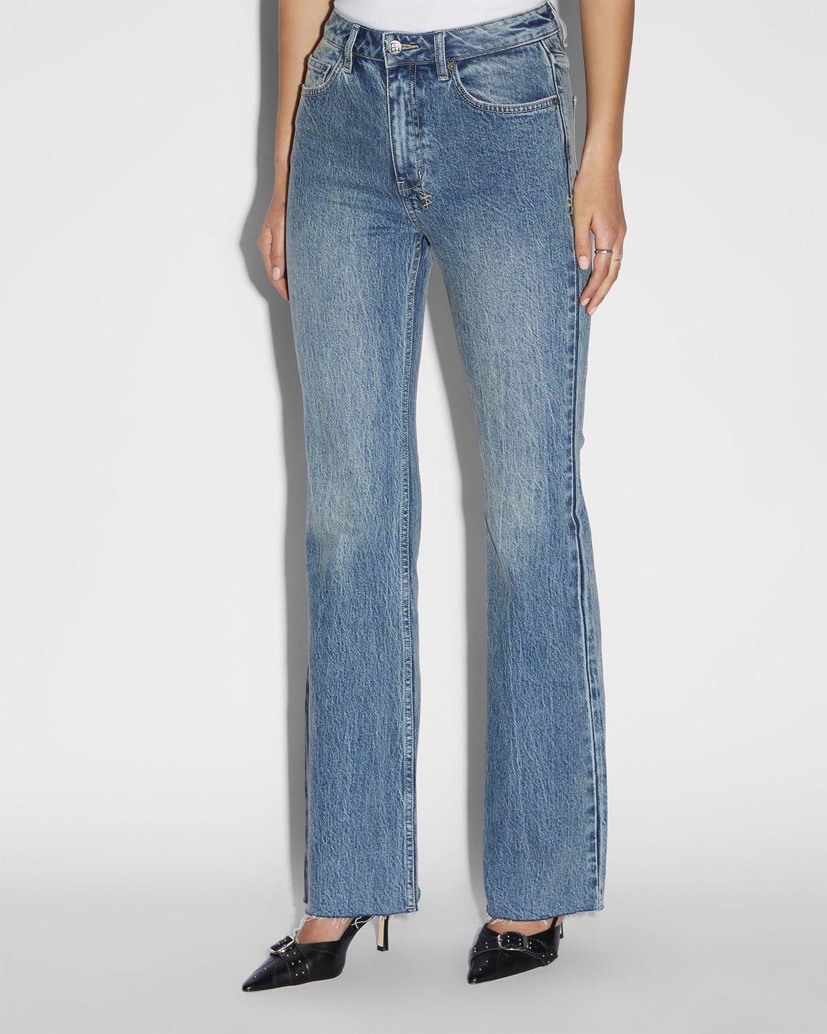 Womens Soho Overkast Flare Denim Jeans - Denim