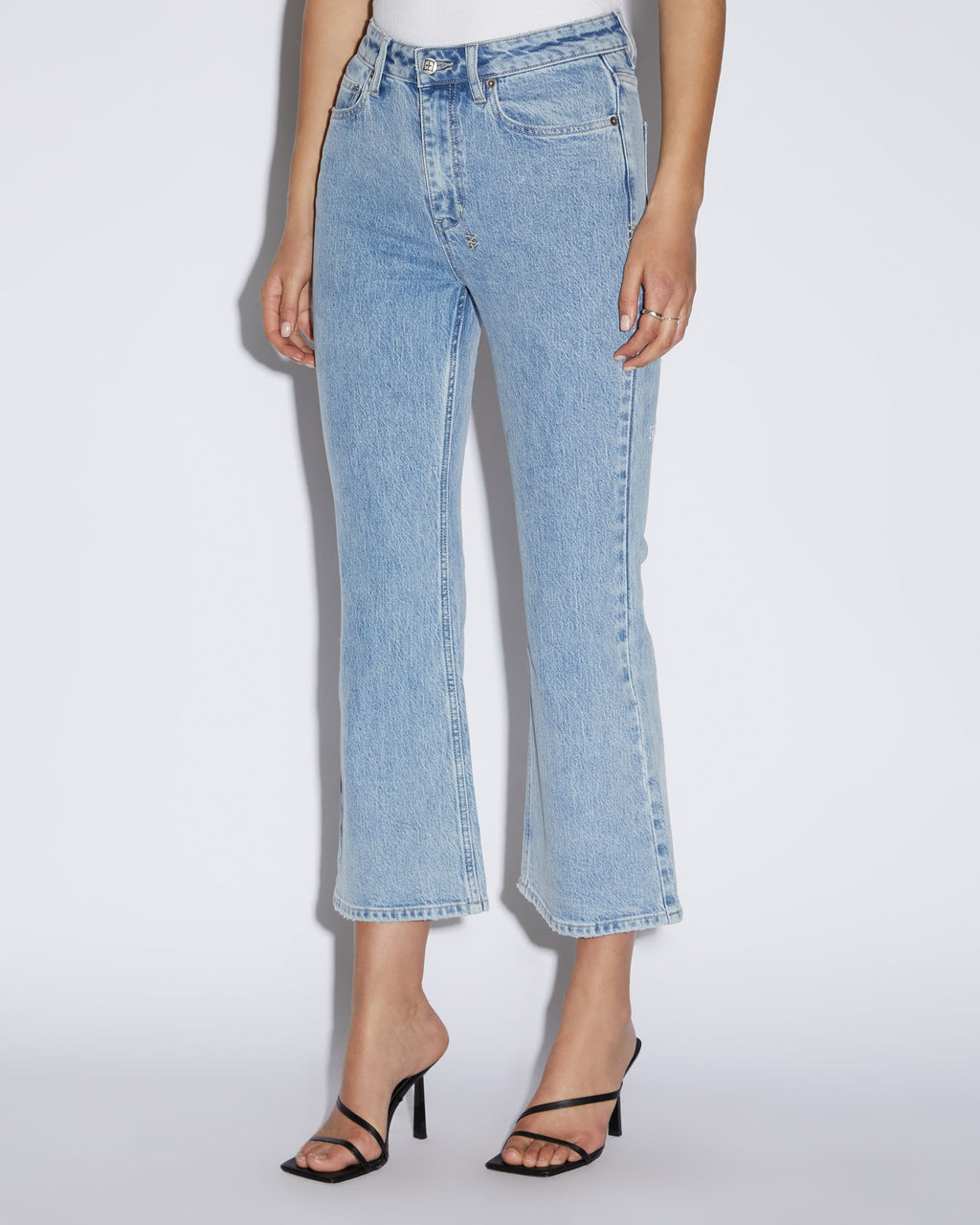 Womens Soho Crop Authentik Flare Denim Jeans - Denim