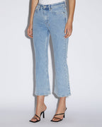 Womens Soho Crop Authentik Flare Denim Jeans - Denim