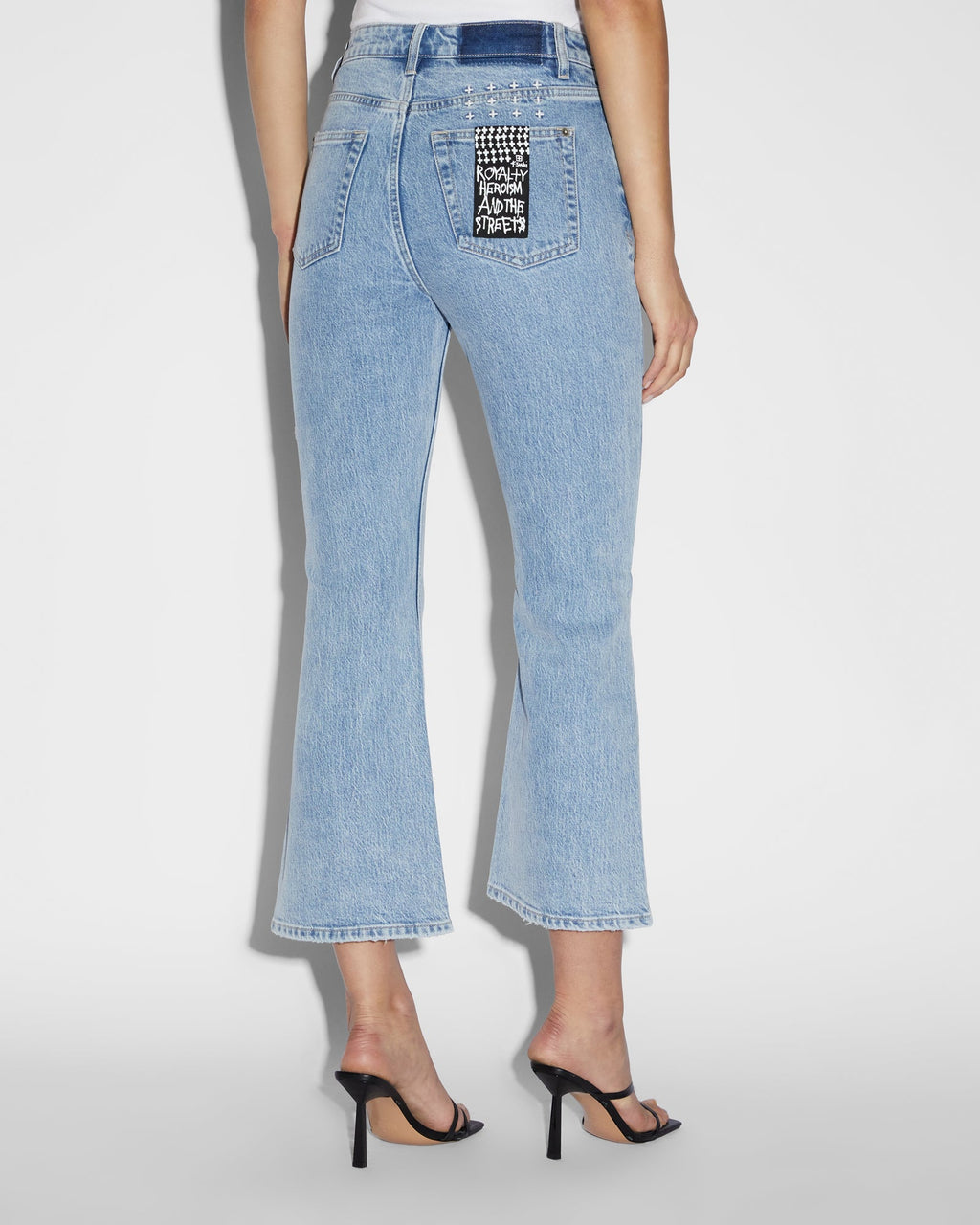 Womens Soho Crop Authentik Flare Denim Jeans - Denim