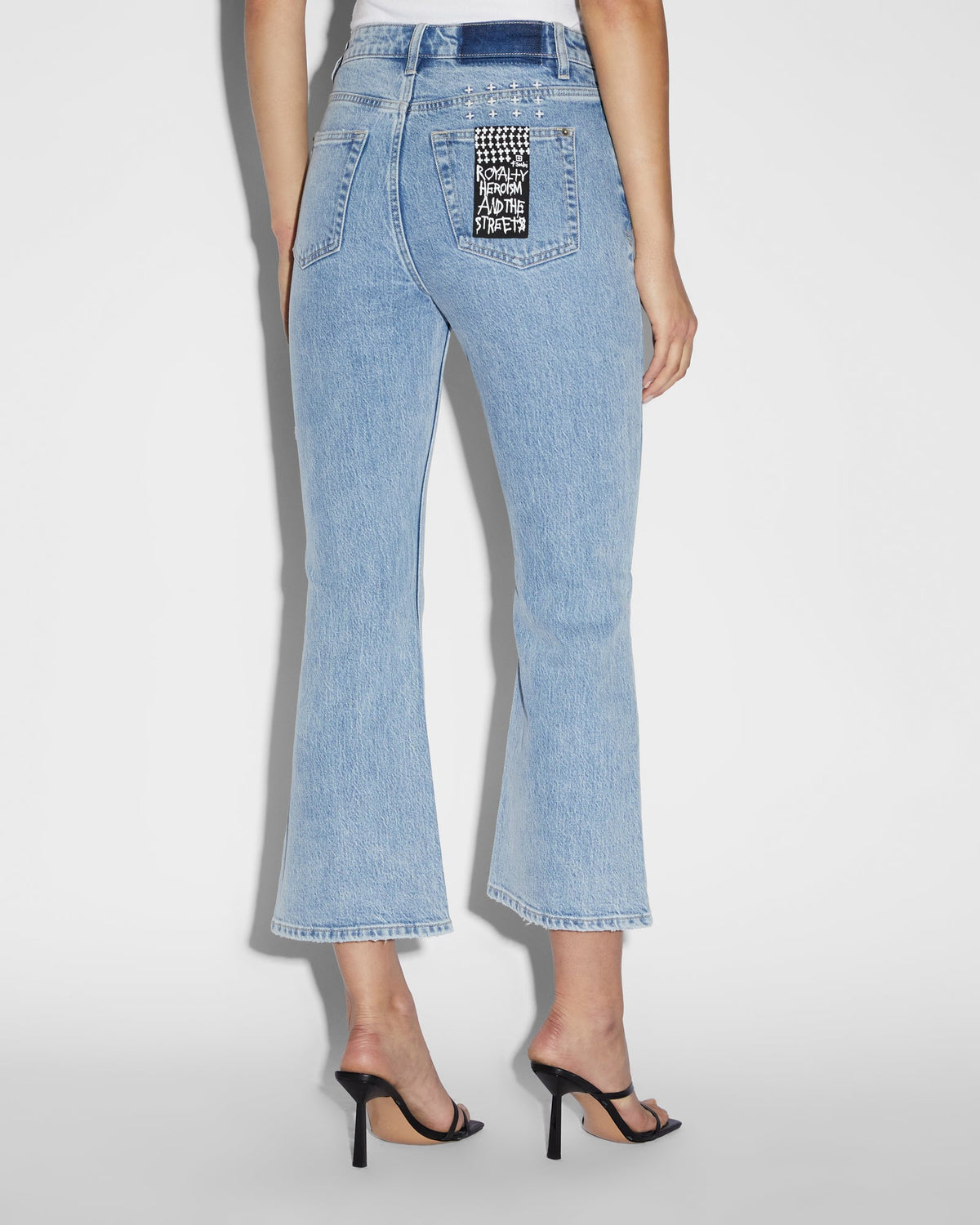 Womens Soho Crop Authentik Flare Denim Jeans - Denim