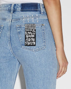Womens Soho Crop Authentik Flare Denim Jeans - Denim