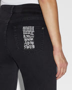 Womens Soho Crop Stealth Flare Denim Jeans - Black