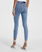 Womens Spray On Exposed Haven Skinny Denim Jeans - Denim
