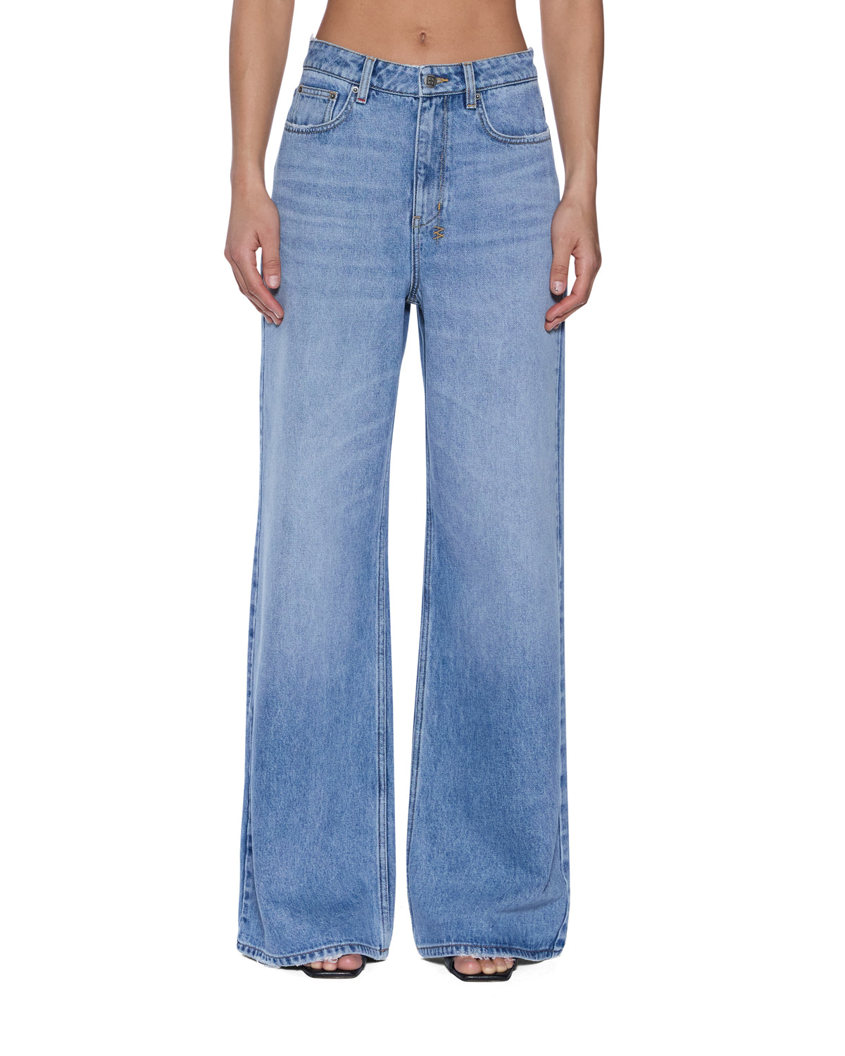 Womens Strider Horizon Wide Denim Jeans - Denim