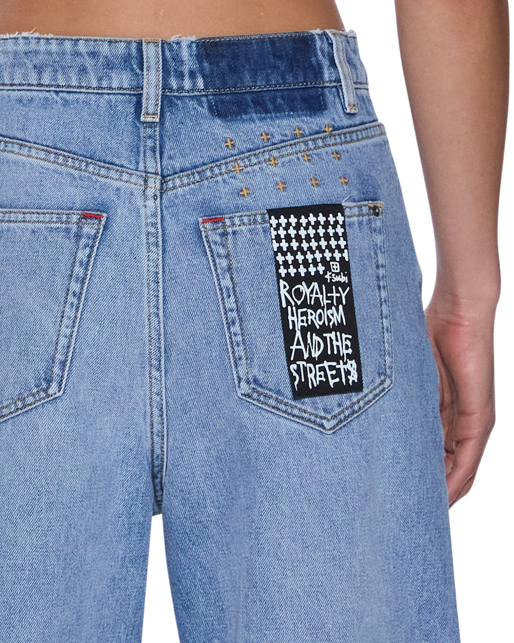 Womens Strider Horizon Wide Denim Jeans - Denim
