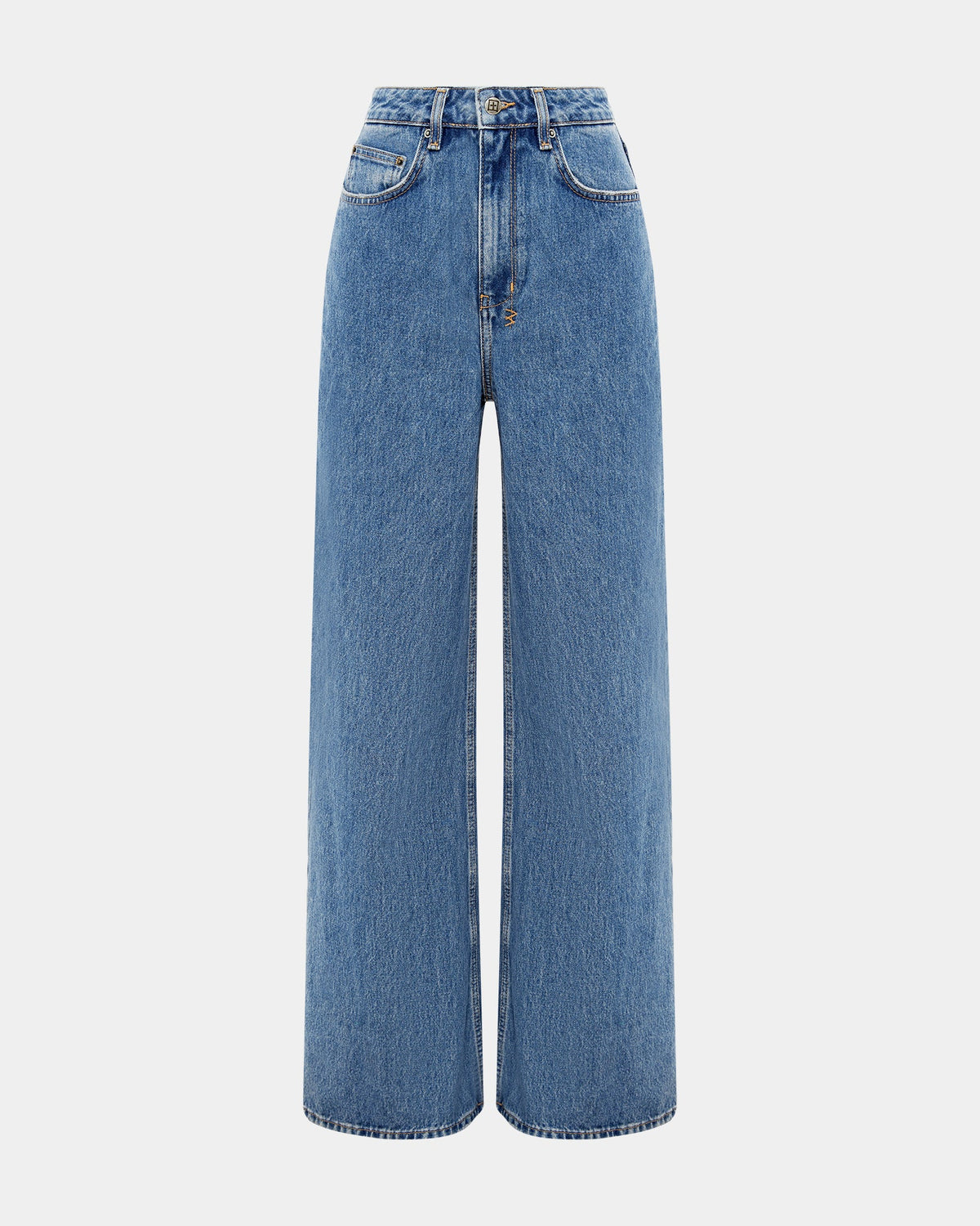 Womens Strider Heritage Wide Denim Jeans - Denim