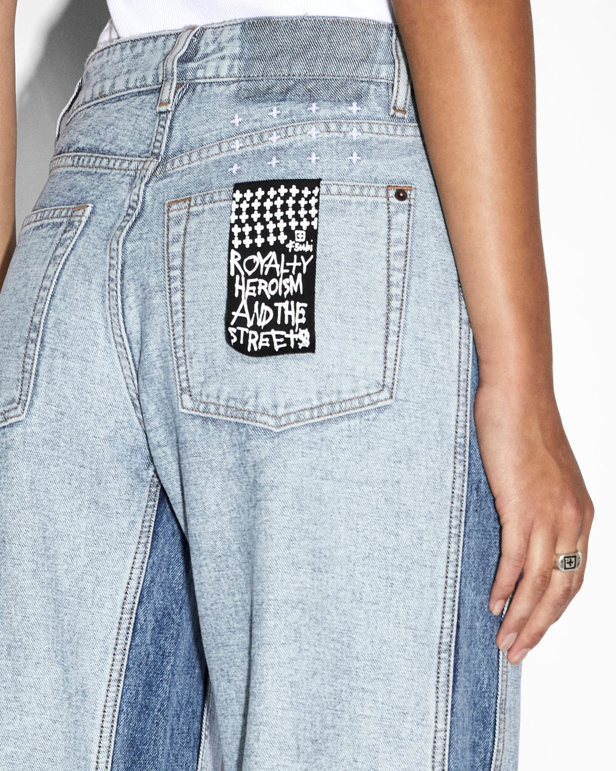 Womens Swinger Jean Recreate Wide Denim Jeans - Denim