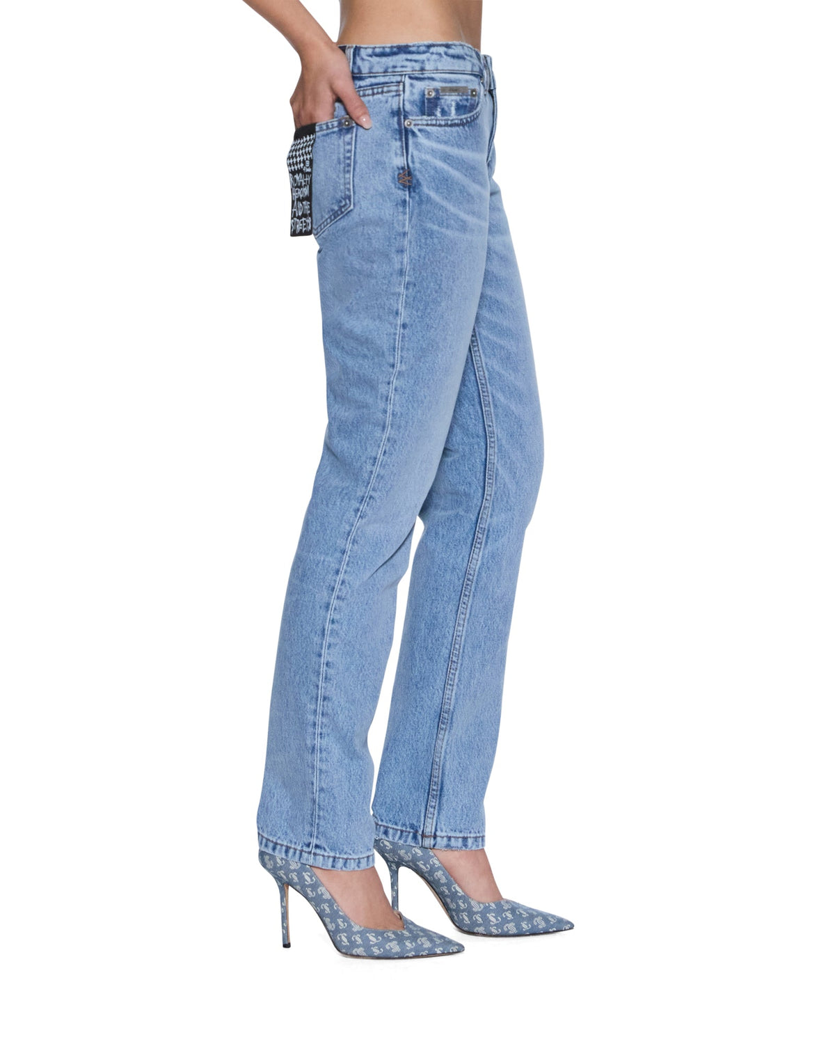 Womens The Moss Jean Mercer Blue Skinny Denim Jeans - Denim