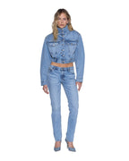 Womens The Moss Jean Mercer Blue Skinny Denim Jeans - Denim