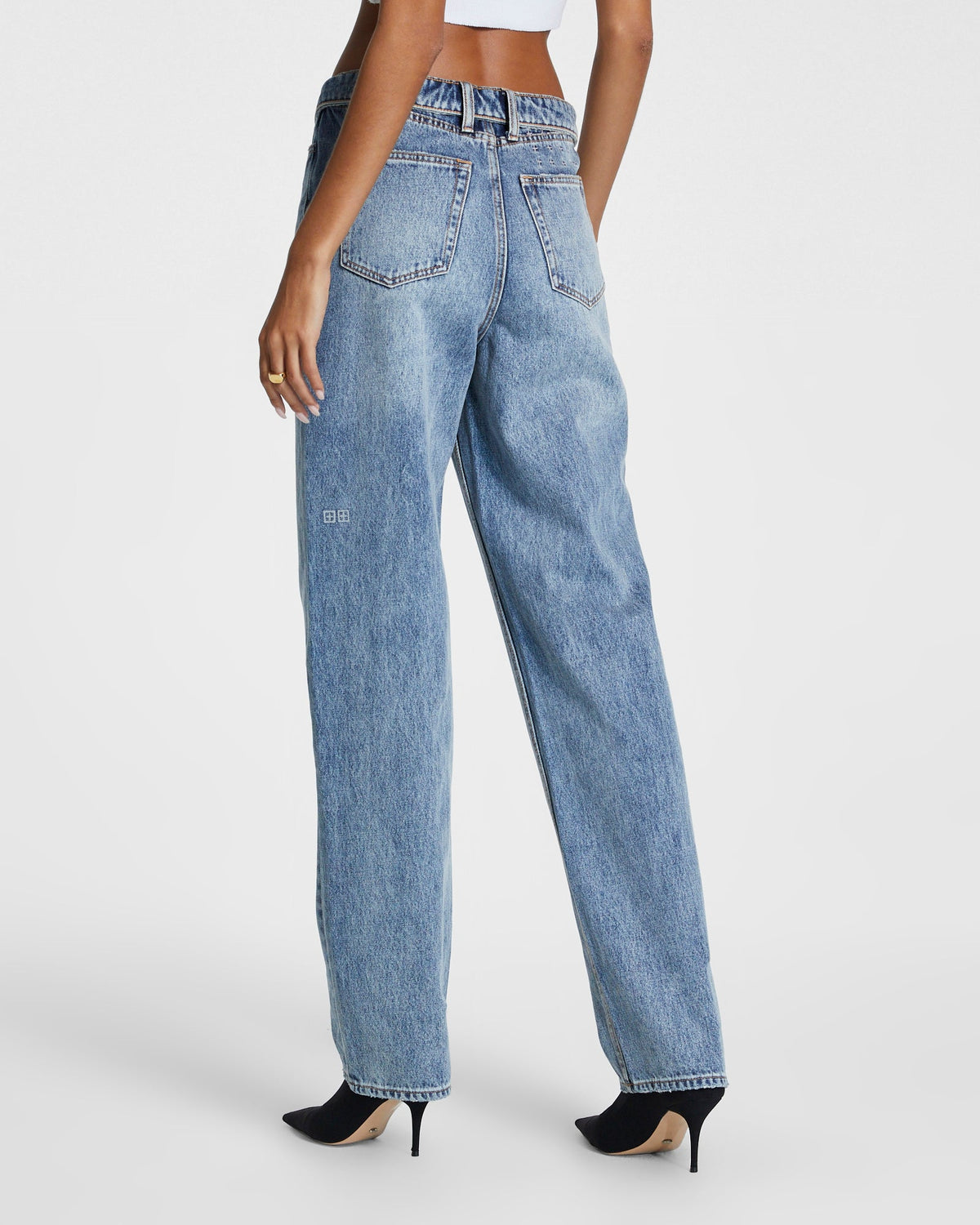 Womens Undone Playback Haven Straight Denim Jeans - Denim