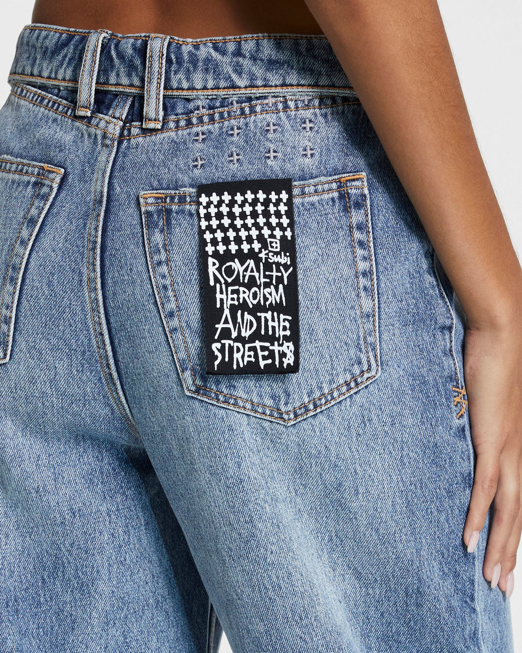 Womens Undone Playback Haven Straight Denim Jeans - Denim