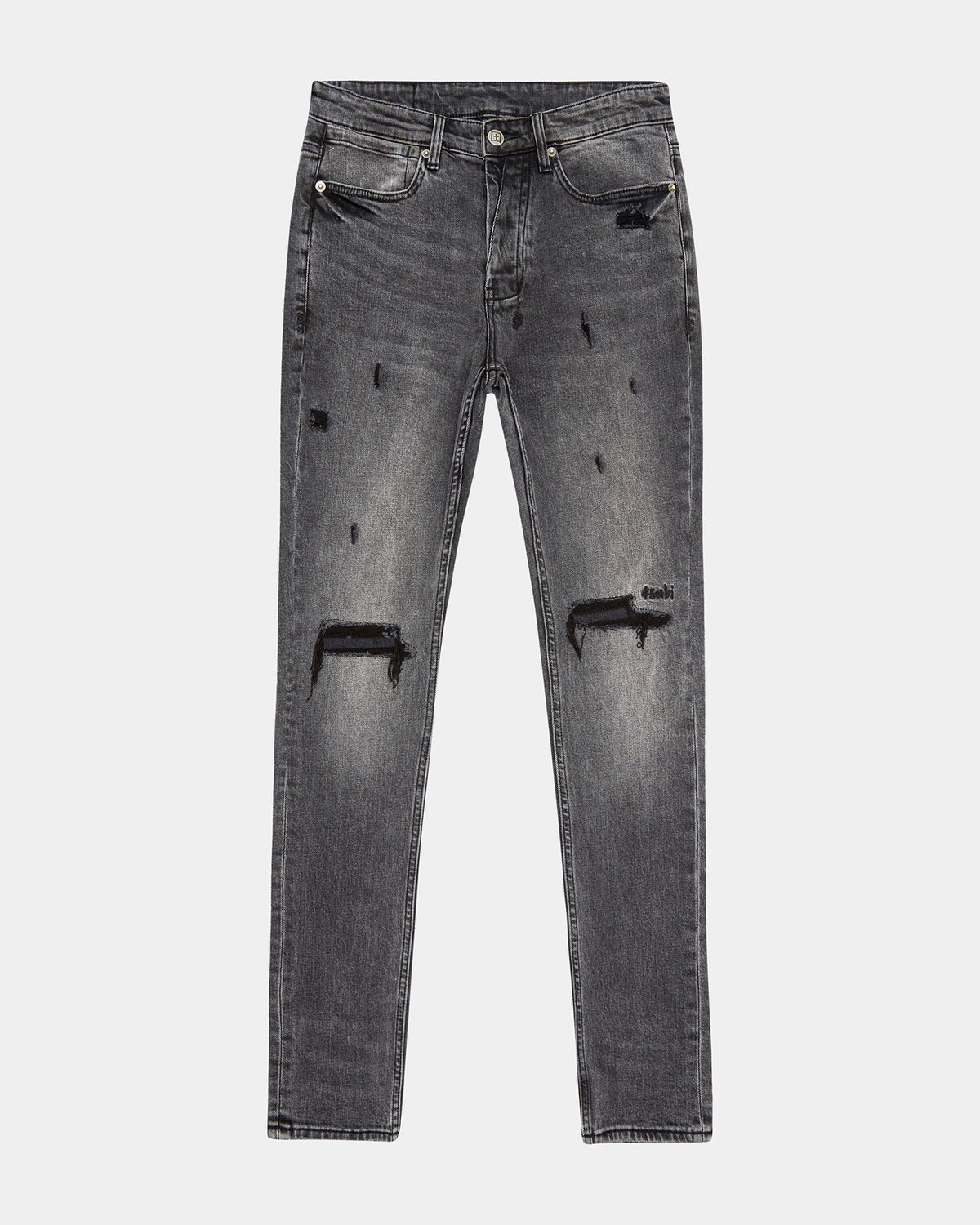 Mens Van Winkle Skribed Skinny Denim Jeans - Black