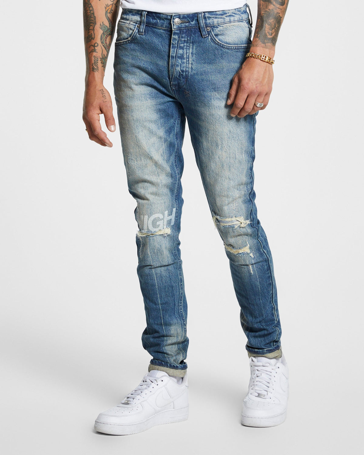 Mens Van Winkle High Rage Skinny Denim Jeans - Denim