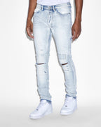 Mens Van Winkle 2 Tone Skinny Denim Jeans - Denim