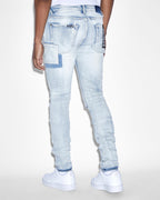 Mens Van Winkle 2 Tone Skinny Denim Jeans - Denim