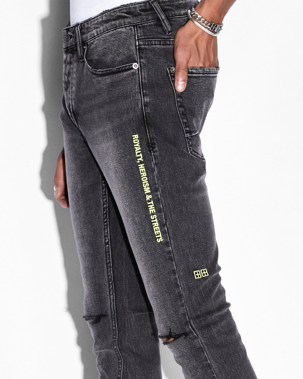 Mens Van Winkle Dance Klass Skinny Denim Jeans - Black