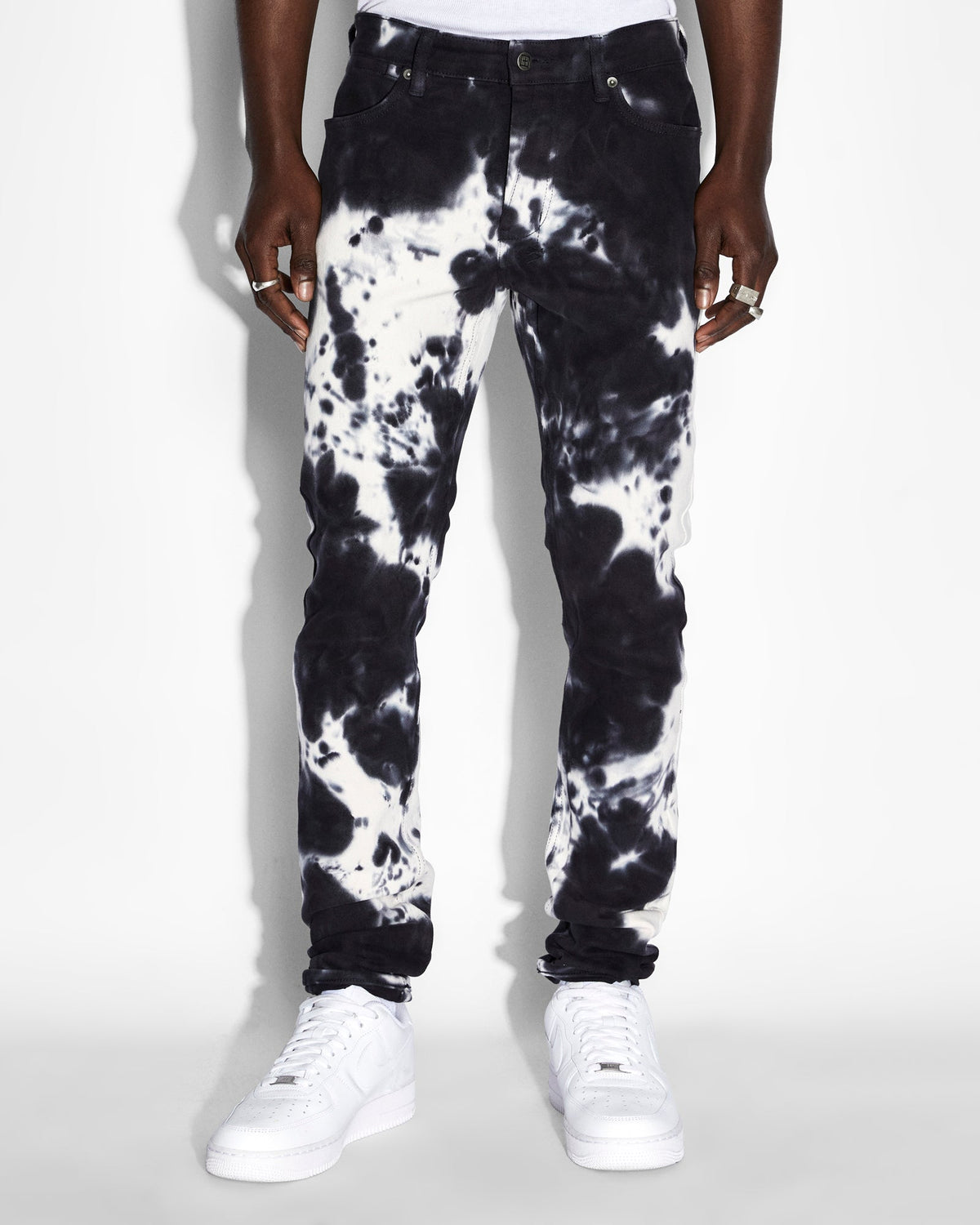 Mens Van Winkle Habits Dialled Skinny Denim Jeans - White