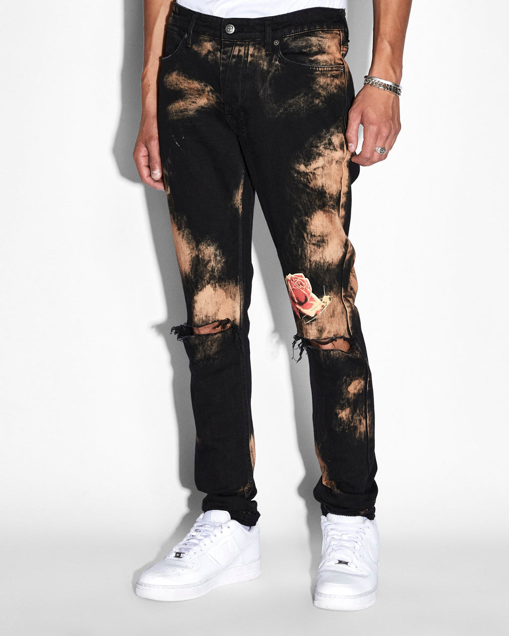 Mens Van Winkle Hellfire Skinny Denim Jeans - Black