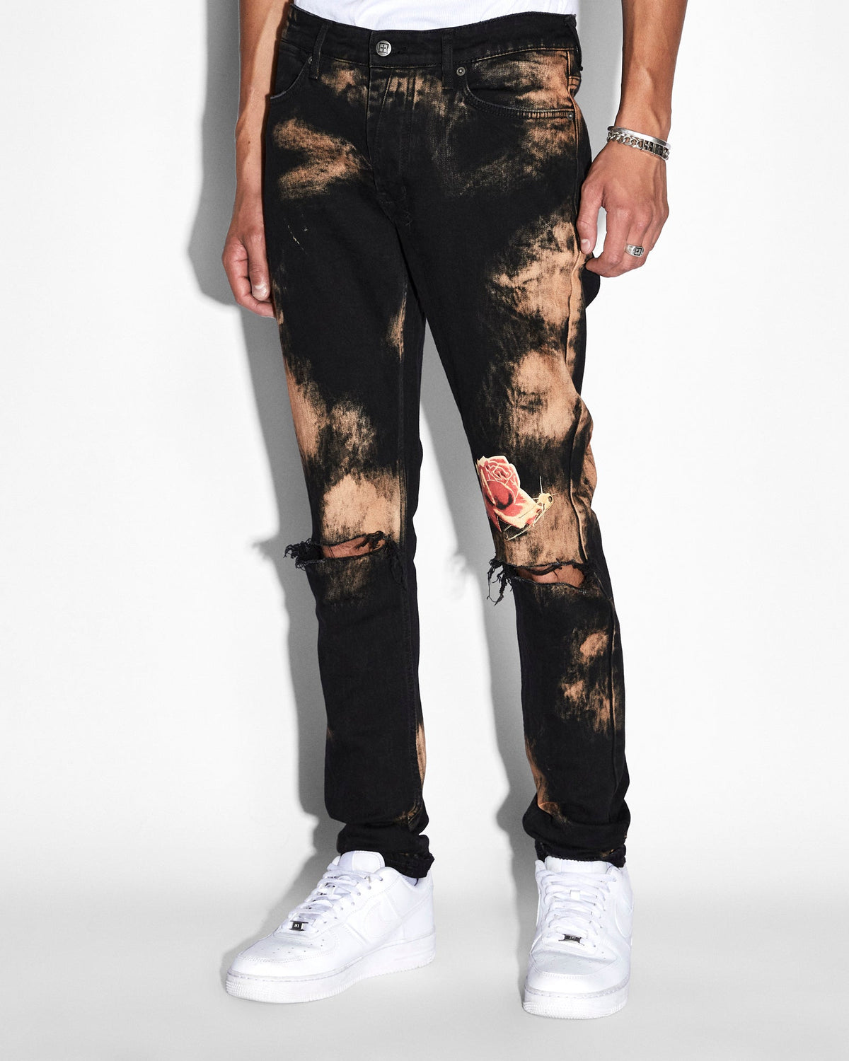 Mens Van Winkle Hellfire Skinny Denim Jeans - Black