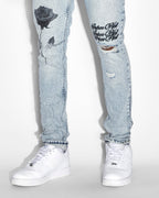 Mens Van Winkle Pixel Oktane Skinny Denim Jeans - Denim