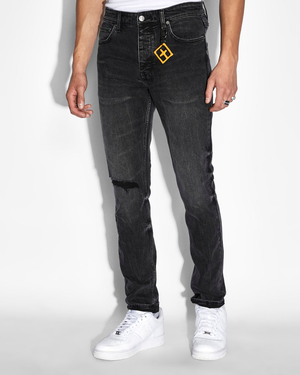 Mens Chitch Disrupt Slim Denim Jeans - Black