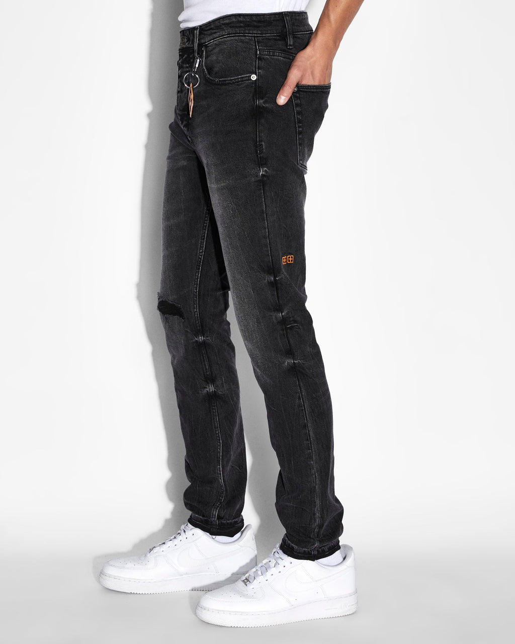 Mens Chitch Disrupt Slim Denim Jeans - Black