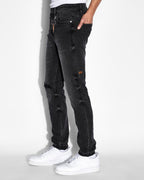 Mens Chitch Disrupt Slim Denim Jeans - Black