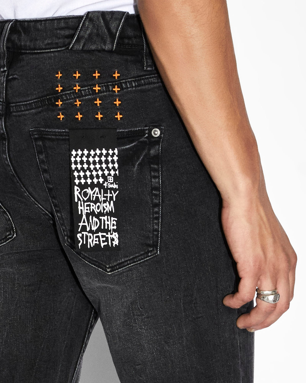 Mens Chitch Disrupt Slim Denim Jeans - Black