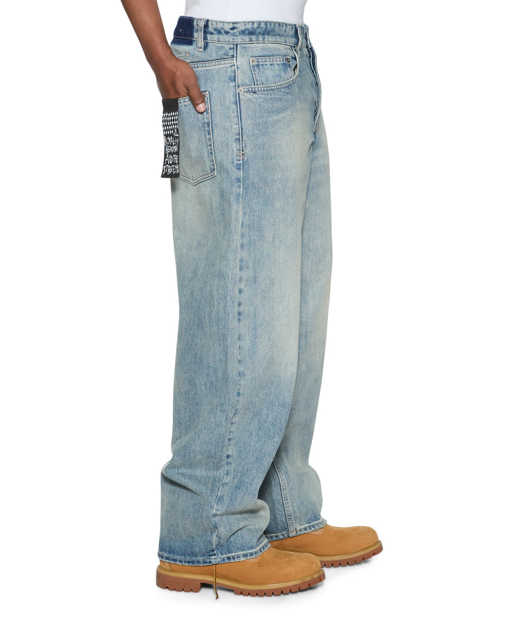 Mens Vorteks Astral Sott Barrel Leg Denim Jeans - Denim