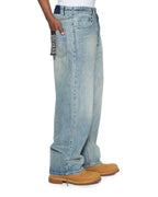 Mens Vorteks Astral Sott Barrel Leg Denim Jeans - Denim