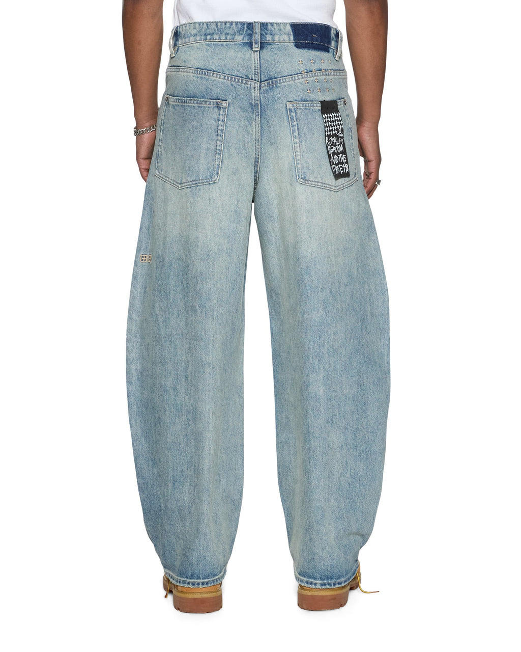 Mens Vorteks Astral Sott Barrel Leg Denim Jeans - Denim