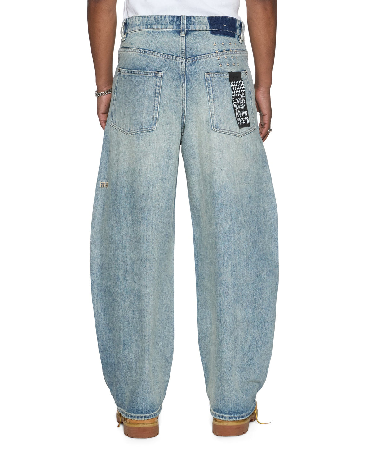 Mens Vorteks Astral Sott Barrel Leg Denim Jeans - Denim