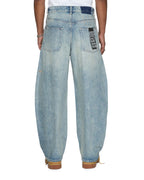 Mens Vorteks Astral Sott Barrel Leg Denim Jeans - Denim