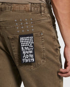 Mens Wolfgang Clay Tapered Denim Jeans - Brown