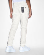 Mens Wolfgang Ivory Repair Tapered Denim Jeans - White
