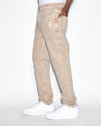 Mens Wolfgang Earth Tones Tapered Denim Jeans - Brown