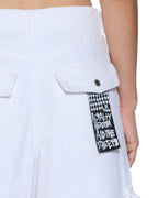 Womens Barrel Jean Cargo Fresh Barrel Leg Denim Jeans - White