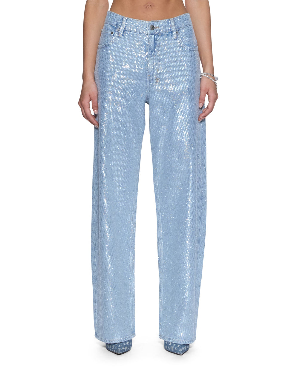 Womens Empire Jean High Rollers Straight Denim Jeans - Denim